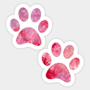 watercolor dog paw pink, watercolor puppy paw watercolour puppy paws Sticker
